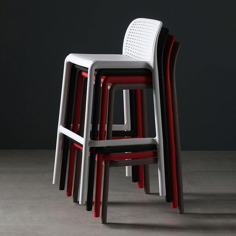 29.9 inch Plastic Contemporary Armless Stool Low Back Bar Stool for Restaurant Clearhalo 'Bar Furniture' 'Bar Stools' 'bar_stools' 'furn' 'furn_bar_stools' 'furniture_bar_stools' 'Kitchen & Dining Furniture' 'kitchen&dining_furn' 'kitchen' 'kitchen_furn' Furniture' 4692709