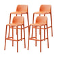 29.9 inch Plastic Contemporary Armless Stool Low Back Bar Stool for Restaurant Orange 4 Piece Set Clearhalo 'Bar Furniture' 'Bar Stools' 'bar_stools' 'furn' 'furn_bar_stools' 'furniture_bar_stools' 'Kitchen & Dining Furniture' 'kitchen&dining_furn' 'kitchen' 'kitchen_furn' Furniture' 4692720