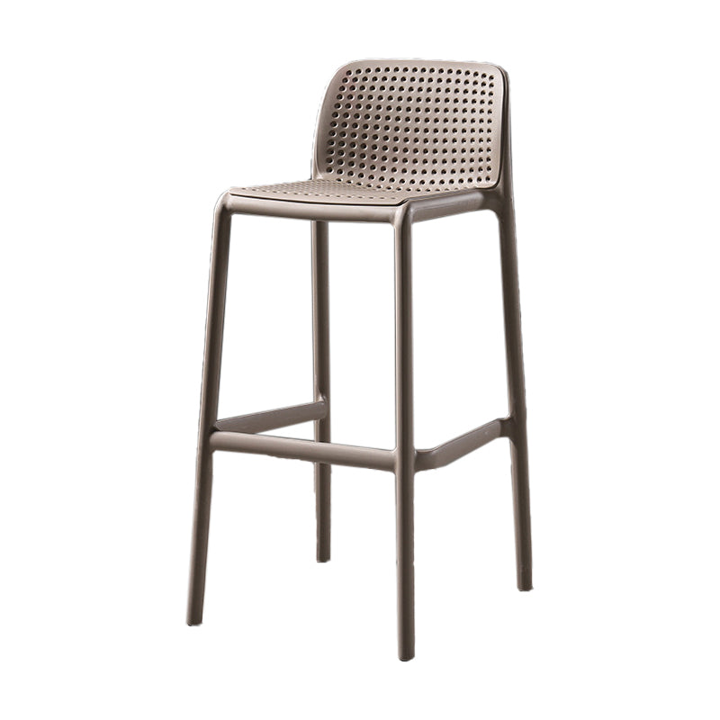 29.9 inch Plastic Contemporary Armless Stool Low Back Bar Stool for Restaurant Dark Gray 1 Piece Clearhalo 'Bar Furniture' 'Bar Stools' 'bar_stools' 'furn' 'furn_bar_stools' 'furniture_bar_stools' 'Kitchen & Dining Furniture' 'kitchen&dining_furn' 'kitchen' 'kitchen_furn' Furniture' 4692721