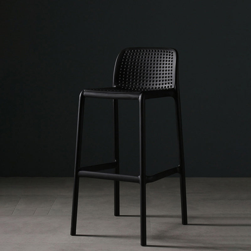 29.9 inch Plastic Contemporary Armless Stool Low Back Bar Stool for Restaurant Clearhalo 'Bar Furniture' 'Bar Stools' 'bar_stools' 'furn' 'furn_bar_stools' 'furniture_bar_stools' 'Kitchen & Dining Furniture' 'kitchen&dining_furn' 'kitchen' 'kitchen_furn' Furniture' 4692723
