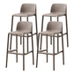 29.9 inch Plastic Contemporary Armless Stool Low Back Bar Stool for Restaurant Dark Gray 4 Piece Set Clearhalo 'Bar Furniture' 'Bar Stools' 'bar_stools' 'furn' 'furn_bar_stools' 'furniture_bar_stools' 'Kitchen & Dining Furniture' 'kitchen&dining_furn' 'kitchen' 'kitchen_furn' Furniture' 4692725