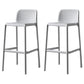 29.9 inch Plastic Contemporary Armless Stool Low Back Bar Stool for Restaurant White 2 Piece Set Clearhalo 'Bar Furniture' 'Bar Stools' 'bar_stools' 'furn' 'furn_bar_stools' 'furniture_bar_stools' 'Kitchen & Dining Furniture' 'kitchen&dining_furn' 'kitchen' 'kitchen_furn' Furniture' 4692727