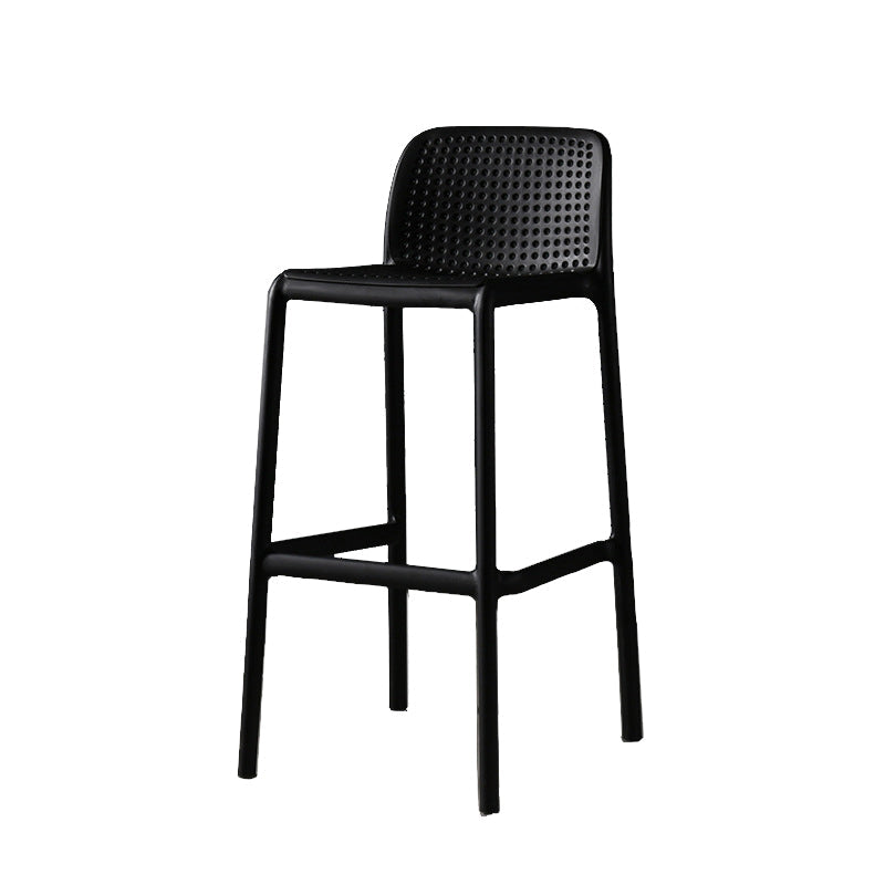 29.9 inch Plastic Contemporary Armless Stool Low Back Bar Stool for Restaurant Black 1 Piece Clearhalo 'Bar Furniture' 'Bar Stools' 'bar_stools' 'furn' 'furn_bar_stools' 'furniture_bar_stools' 'Kitchen & Dining Furniture' 'kitchen&dining_furn' 'kitchen' 'kitchen_furn' Furniture' 4692729