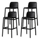 29.9 inch Plastic Contemporary Armless Stool Low Back Bar Stool for Restaurant Black 4 Piece Set Clearhalo 'Bar Furniture' 'Bar Stools' 'bar_stools' 'furn' 'furn_bar_stools' 'furniture_bar_stools' 'Kitchen & Dining Furniture' 'kitchen&dining_furn' 'kitchen' 'kitchen_furn' Furniture' 4692731