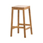 Modern Backless Bar-stool Square Counter Bar Stool with Wooden Legs Wood 1 Piece Counter Stool (24"H) Clearhalo 'Bar Furniture' 'Bar Stools' 'bar_stools' 'furn' 'furn_bar_stools' 'furniture_bar_stools' 'Kitchen & Dining Furniture' 'kitchen&dining_furn' 'kitchen' 'kitchen_furn' Furniture' 4692759