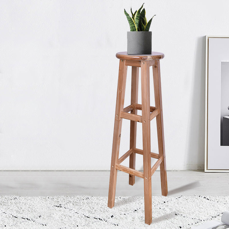 Contemporary Design Wooden Barstool for Home Backless Stools with Wood Base Clearhalo 'Bar Furniture' 'Bar Stools' 'bar_stools' 'furn' 'furn_bar_stools' 'furniture_bar_stools' 'Kitchen & Dining Furniture' 'kitchen&dining_furn' 'kitchen' 'kitchen_furn' Furniture' 4692785