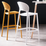 Plastic Contemporary Kitchen Dining Room Armless Stool Full Back Bar Stool Clearhalo 'Bar Furniture' 'Bar Stools' 'bar_stools' 'furn' 'furn_bar_stools' 'furniture_bar_stools' 'Kitchen & Dining Furniture' 'kitchen&dining_furn' 'kitchen' 'kitchen_furn' Furniture' 4692817