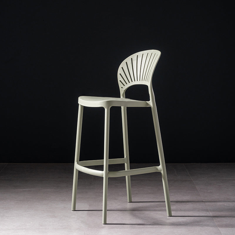 Plastic Contemporary Kitchen Dining Room Armless Stool Full Back Bar Stool Green 1 Piece Clearhalo 'Bar Furniture' 'Bar Stools' 'bar_stools' 'furn' 'furn_bar_stools' 'furniture_bar_stools' 'Kitchen & Dining Furniture' 'kitchen&dining_furn' 'kitchen' 'kitchen_furn' Furniture' 4692818