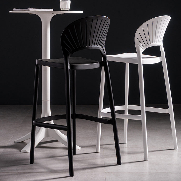 Plastic Contemporary Kitchen Dining Room Armless Stool Full Back Bar Stool Clearhalo 'Bar Furniture' 'Bar Stools' 'bar_stools' 'furn' 'furn_bar_stools' 'furniture_bar_stools' 'Kitchen & Dining Furniture' 'kitchen&dining_furn' 'kitchen' 'kitchen_furn' Furniture' 4692821