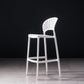 Plastic Contemporary Kitchen Dining Room Armless Stool Full Back Bar Stool White 1 Piece Clearhalo 'Bar Furniture' 'Bar Stools' 'bar_stools' 'furn' 'furn_bar_stools' 'furniture_bar_stools' 'Kitchen & Dining Furniture' 'kitchen&dining_furn' 'kitchen' 'kitchen_furn' Furniture' 4692823