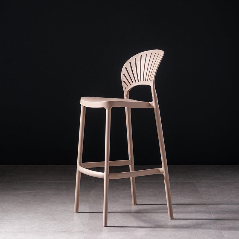 Plastic Contemporary Kitchen Dining Room Armless Stool Full Back Bar Stool Camel 1 Piece Clearhalo 'Bar Furniture' 'Bar Stools' 'bar_stools' 'furn' 'furn_bar_stools' 'furniture_bar_stools' 'Kitchen & Dining Furniture' 'kitchen&dining_furn' 'kitchen' 'kitchen_furn' Furniture' 4692825