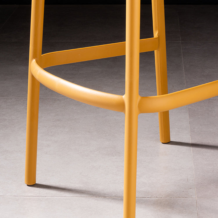 Plastic Contemporary Kitchen Dining Room Armless Stool Full Back Bar Stool Clearhalo 'Bar Furniture' 'Bar Stools' 'bar_stools' 'furn' 'furn_bar_stools' 'furniture_bar_stools' 'Kitchen & Dining Furniture' 'kitchen&dining_furn' 'kitchen' 'kitchen_furn' Furniture' 4692827