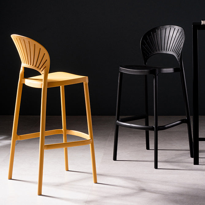Plastic Contemporary Kitchen Dining Room Armless Stool Full Back Bar Stool Clearhalo 'Bar Furniture' 'Bar Stools' 'bar_stools' 'furn' 'furn_bar_stools' 'furniture_bar_stools' 'Kitchen & Dining Furniture' 'kitchen&dining_furn' 'kitchen' 'kitchen_furn' Furniture' 4692830