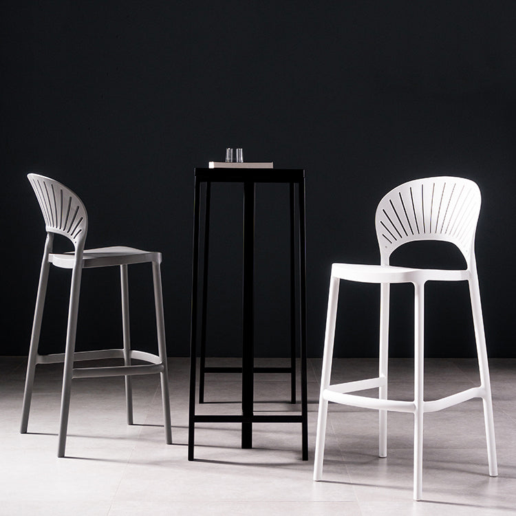 Plastic Contemporary Kitchen Dining Room Armless Stool Full Back Bar Stool Clearhalo 'Bar Furniture' 'Bar Stools' 'bar_stools' 'furn' 'furn_bar_stools' 'furniture_bar_stools' 'Kitchen & Dining Furniture' 'kitchen&dining_furn' 'kitchen' 'kitchen_furn' Furniture' 4692831