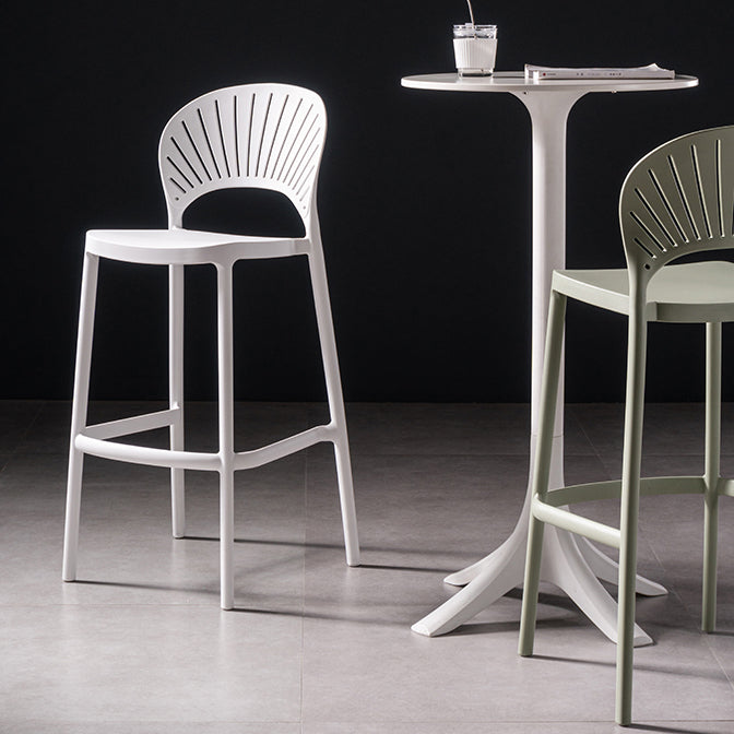 Plastic Contemporary Kitchen Dining Room Armless Stool Full Back Bar Stool Clearhalo 'Bar Furniture' 'Bar Stools' 'bar_stools' 'furn' 'furn_bar_stools' 'furniture_bar_stools' 'Kitchen & Dining Furniture' 'kitchen&dining_furn' 'kitchen' 'kitchen_furn' Furniture' 4692832