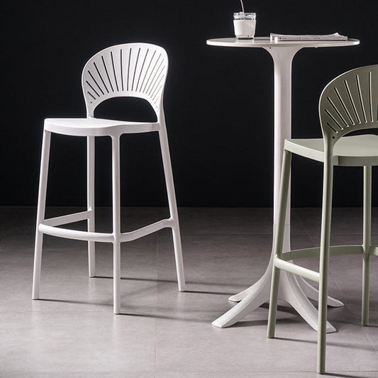 Plastic Contemporary Kitchen Dining Room Armless Stool Full Back Bar Stool Clearhalo 'Bar Furniture' 'Bar Stools' 'bar_stools' 'furn' 'furn_bar_stools' 'furniture_bar_stools' 'Kitchen & Dining Furniture' 'kitchen&dining_furn' 'kitchen' 'kitchen_furn' Furniture' 4692832