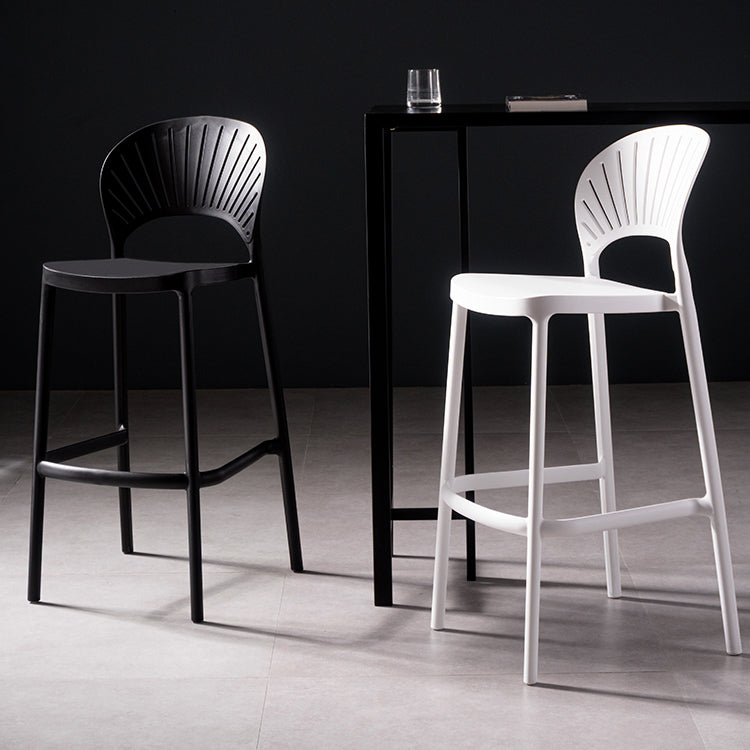 Plastic Contemporary Kitchen Dining Room Armless Stool Full Back Bar Stool Clearhalo 'Bar Furniture' 'Bar Stools' 'bar_stools' 'furn' 'furn_bar_stools' 'furniture_bar_stools' 'Kitchen & Dining Furniture' 'kitchen&dining_furn' 'kitchen' 'kitchen_furn' Furniture' 4692833