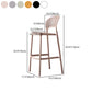Plastic Contemporary Kitchen Dining Room Armless Stool Full Back Bar Stool Clearhalo 'Bar Furniture' 'Bar Stools' 'bar_stools' 'furn' 'furn_bar_stools' 'furniture_bar_stools' 'Kitchen & Dining Furniture' 'kitchen&dining_furn' 'kitchen' 'kitchen_furn' Furniture' 4692834