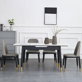 Modern 1/2/5/7 Pieces Dinette Set Rectangle Dining Table Set Clearhalo 'Dining Room Sets' 'Dining Tables & Seating' 'dining_room_set' 'furn' 'furn_dining_room_set' 'Furniture' 'furniture_dining_room_set' 'Kitchen & Dining Furniture' 'kitchen&dining_furn' 'kitchen' 4692847