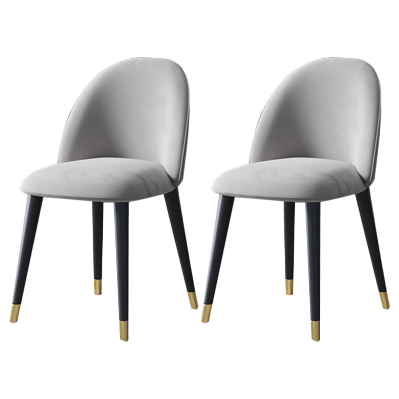 Glam Style 1/2/3/5/7 Pieces Dining Set White-gold Table Kitchen Set for Dining Room 2 Grey Chairs Clearhalo 'Dining Room Sets' 'Dining Tables & Seating' 'dining_room_set' 'furn' 'furn_dining_room_set' 'Furniture' 'furniture_dining_room_set' 'Kitchen & Dining Furniture' 'kitchen&dining_furn' 'kitchen' 4692853