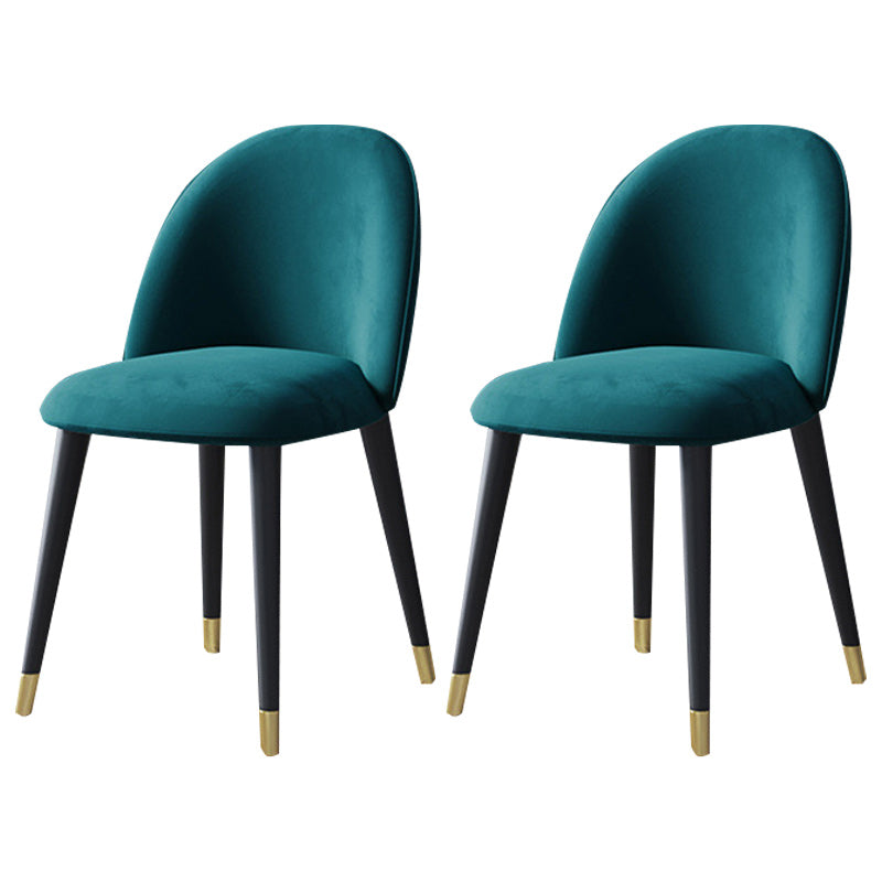 Glam Style 1/2/3/5/7 Pieces Dining Set White-gold Table Kitchen Set for Dining Room 2 Blue Chairs Clearhalo 'Dining Room Sets' 'Dining Tables & Seating' 'dining_room_set' 'furn' 'furn_dining_room_set' 'Furniture' 'furniture_dining_room_set' 'Kitchen & Dining Furniture' 'kitchen&dining_furn' 'kitchen' 4692854