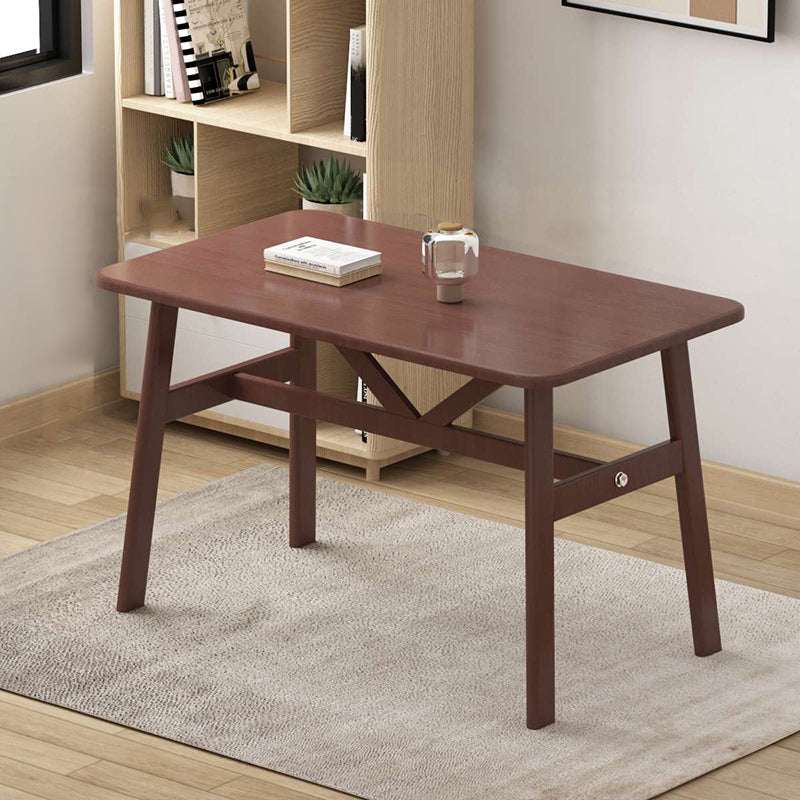 Modern 1/4/5/7 Pieces Dining Set Rectangle Artificial Wood Dining Table for Dining Room Walnut 55"L x 31"W Clearhalo 'Dining Room Sets' 'Dining Tables & Seating' 'dining_room_set' 'furn' 'furn_dining_room_set' 'Furniture' 'Kitchen & Dining Furniture' 'kitchen&dining_furn' 'kitchen' 4692893