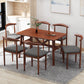 Modern 1/4/5/7 Pieces Dining Set Rectangle Artificial Wood Dining Table for Dining Room 7 Pieces: Walnut Table, 6 Chairs Clearhalo 'Dining Room Sets' 'Dining Tables & Seating' 'dining_room_set' 'furn' 'furn_dining_room_set' 'Furniture' 'Kitchen & Dining Furniture' 'kitchen&dining_furn' 'kitchen' 4692896