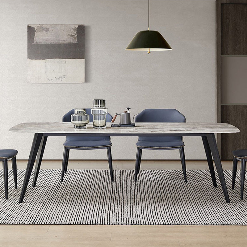 Contemporary 1/4/5/7 Pieces Dining Set Rectangle Sintered Stone Dining Room Set Clearhalo 'Dining Room Sets' 'Dining Tables & Seating' 'dining_room_set' 'furn' 'furn_dining_room_set' 'Furniture' 'furniture_dining_room_set' 'Kitchen & Dining Furniture' 'kitchen&dining_furn' 'kitchen' 4692915