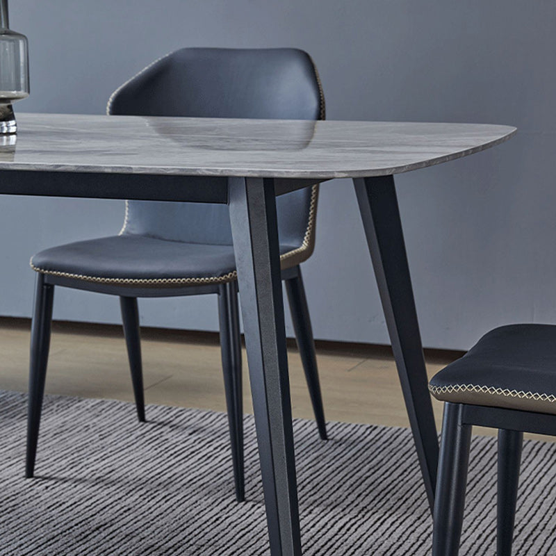 Contemporary 1/4/5/7 Pieces Dining Set Rectangle Sintered Stone Dining Room Set Clearhalo 'Dining Room Sets' 'Dining Tables & Seating' 'dining_room_set' 'furn' 'furn_dining_room_set' 'Furniture' 'furniture_dining_room_set' 'Kitchen & Dining Furniture' 'kitchen&dining_furn' 'kitchen' 4692921