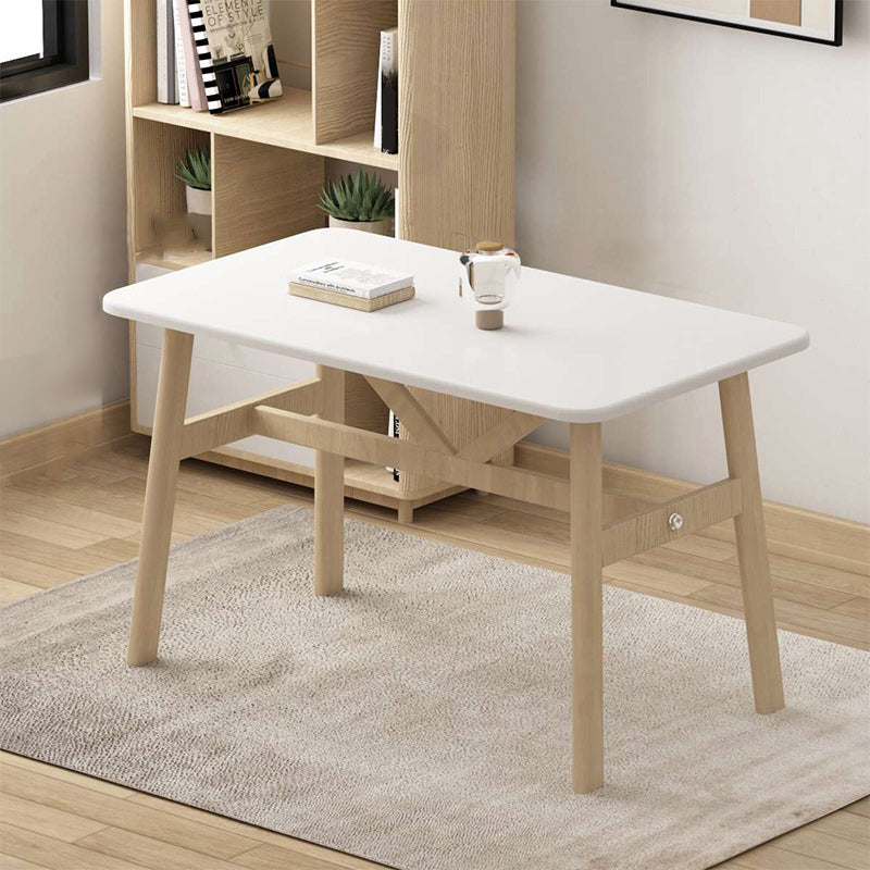 Modern 1/4/7 Pieces Dining Set Rectangle Artificial Wood Dining Table for Dining Room White 55.1"L x 31.5"W Clearhalo 'Dining Room Sets' 'Dining Tables & Seating' 'dining_room_set' 'furn' 'furn_dining_room_set' 'Furniture' 'Kitchen & Dining Furniture' 'kitchen&dining_furn' 'kitchen' 4692949