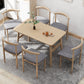 Modern 1/4/7 Pieces Dining Set Rectangle Artificial Wood Dining Table for Dining Room 7 Pieces: Walnut Table, 6 Grey Chairs Clearhalo 'Dining Room Sets' 'Dining Tables & Seating' 'dining_room_set' 'furn' 'furn_dining_room_set' 'Furniture' 'Kitchen & Dining Furniture' 'kitchen&dining_furn' 'kitchen' 4692952