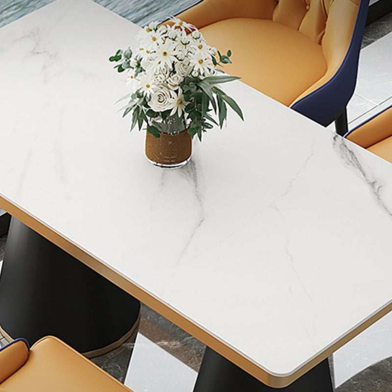 Leather Upholstered Chair Set Scandinavian 1/2/5 Pieces White Dining Table and Chairs Clearhalo 'Dining Room Sets' 'Dining Tables & Seating' 'dining_room_set' 'furn' 'furn_dining_room_set' 'Furniture' 'furniture_dining_room_set' 'Kitchen & Dining Furniture' 'kitchen&dining_furn' 'kitchen' 4692973