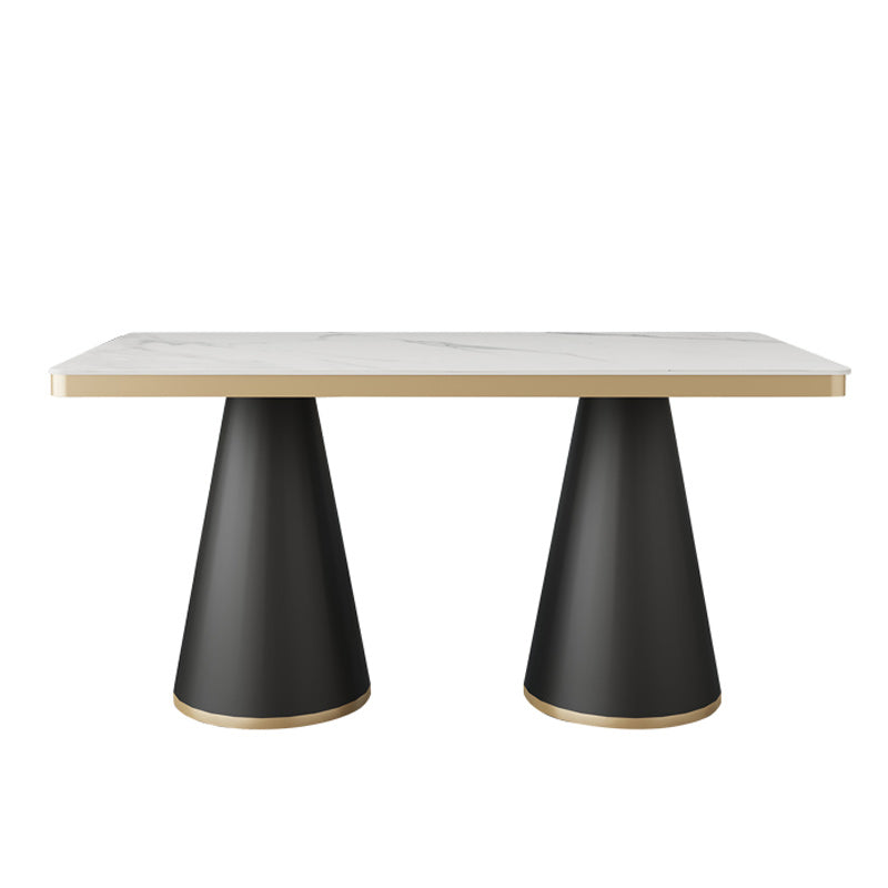 Leather Upholstered Chair Set Scandinavian 1/2/5 Pieces White Dining Table and Chairs White 55.1"L x 31.5"W Clearhalo 'Dining Room Sets' 'Dining Tables & Seating' 'dining_room_set' 'furn' 'furn_dining_room_set' 'Furniture' 'furniture_dining_room_set' 'Kitchen & Dining Furniture' 'kitchen&dining_furn' 'kitchen' 4692979