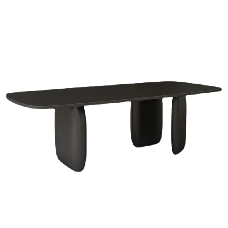 Modern 1/2/4/5 Pieces Rectangle Dining Set Solid Wood Black Dining Table with Chairs Wood 118"L x 39"W Clearhalo 'Dining Room Sets' 'Dining Tables & Seating' 'dining_room_set' 'furn' 'furn_dining_room_set' 'Furniture' 'furniture_dining_room_set' 'Kitchen & Dining Furniture' 'kitchen&dining_furn' 'kitchen' 4692991