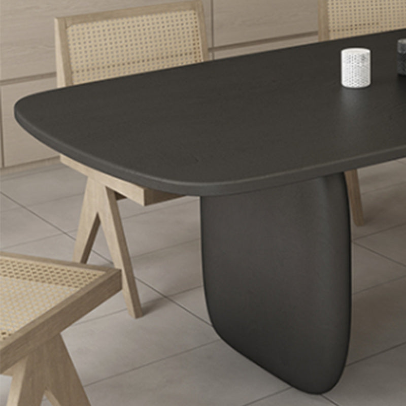 Modern 1/2/4/5 Pieces Rectangle Dining Set Solid Wood Black Dining Table with Chairs Clearhalo 'Dining Room Sets' 'Dining Tables & Seating' 'dining_room_set' 'furn' 'furn_dining_room_set' 'Furniture' 'furniture_dining_room_set' 'Kitchen & Dining Furniture' 'kitchen&dining_furn' 'kitchen' 4692992