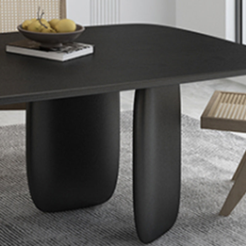 Modern 1/2/4/5 Pieces Rectangle Dining Set Solid Wood Black Dining Table with Chairs Clearhalo 'Dining Room Sets' 'Dining Tables & Seating' 'dining_room_set' 'furn' 'furn_dining_room_set' 'Furniture' 'furniture_dining_room_set' 'Kitchen & Dining Furniture' 'kitchen&dining_furn' 'kitchen' 4692994