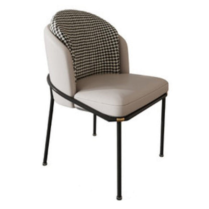 Glam Style 1/5 Pieces Dining Set White-gold Table Kitchen Set for Dining Room 1 Beige Chair Clearhalo 'Dining Room Sets' 'Dining Tables & Seating' 'dining_room_set' 'furn' 'furn_dining_room_set' 'Furniture' 'furniture_dining_room_set' 'Kitchen & Dining Furniture' 'kitchen&dining_furn' 'kitchen' 4693008