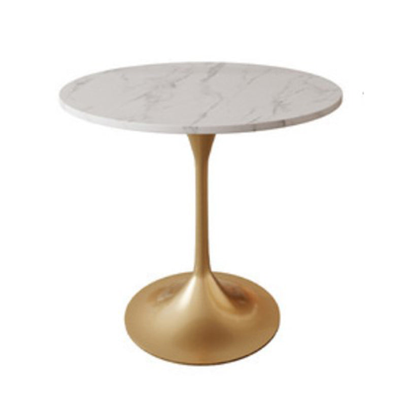 Glam Style 1/5 Pieces Dining Set White-gold Table Kitchen Set for Dining Room White-Gold 31"L x 31"W Clearhalo 'Dining Room Sets' 'Dining Tables & Seating' 'dining_room_set' 'furn' 'furn_dining_room_set' 'Furniture' 'furniture_dining_room_set' 'Kitchen & Dining Furniture' 'kitchen&dining_furn' 'kitchen' 4693014