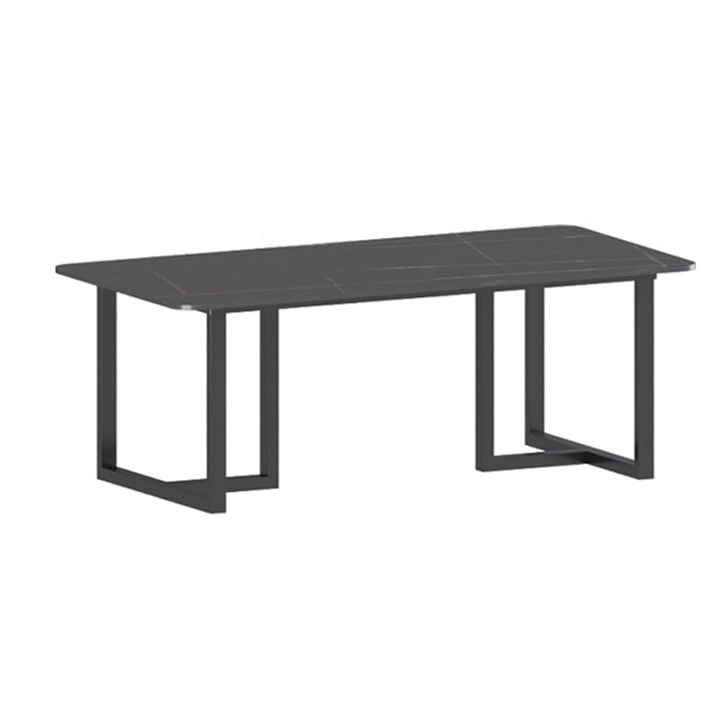 1/2/5/7 Pcs Dining Chairs Set Black Sintered Stone Dining Set with Double Pedestal Base Clearhalo 'Dining Room Sets' 'Dining Tables & Seating' 'dining_room_set' 'furn' 'furn_dining_room_set' 'Furniture' 'furniture_dining_room_set' 'Kitchen & Dining Furniture' 'kitchen&dining_furn' 'kitchen' 4693024