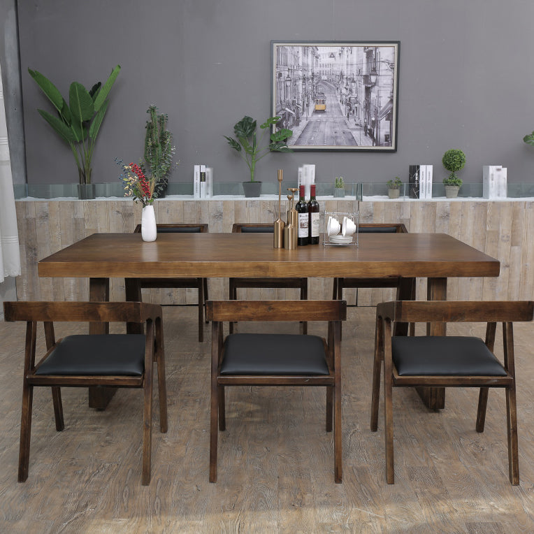 Traditional Style 1/3/4/7 Pieces Dining Table Set Solid Wood Table & Chair Set Clearhalo 'Dining Room Sets' 'Dining Tables & Seating' 'dining_room_set' 'furn' 'furn_dining_room_set' 'Furniture' 'furniture_dining_room_set' 'Kitchen & Dining Furniture' 'kitchen&dining_furn' 'kitchen' 4693041