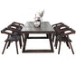 Traditional Style 1/3/4/7 Pieces Dining Table Set Solid Wood Table & Chair Set Clearhalo 'Dining Room Sets' 'Dining Tables & Seating' 'dining_room_set' 'furn' 'furn_dining_room_set' 'Furniture' 'furniture_dining_room_set' 'Kitchen & Dining Furniture' 'kitchen&dining_furn' 'kitchen' 4693046
