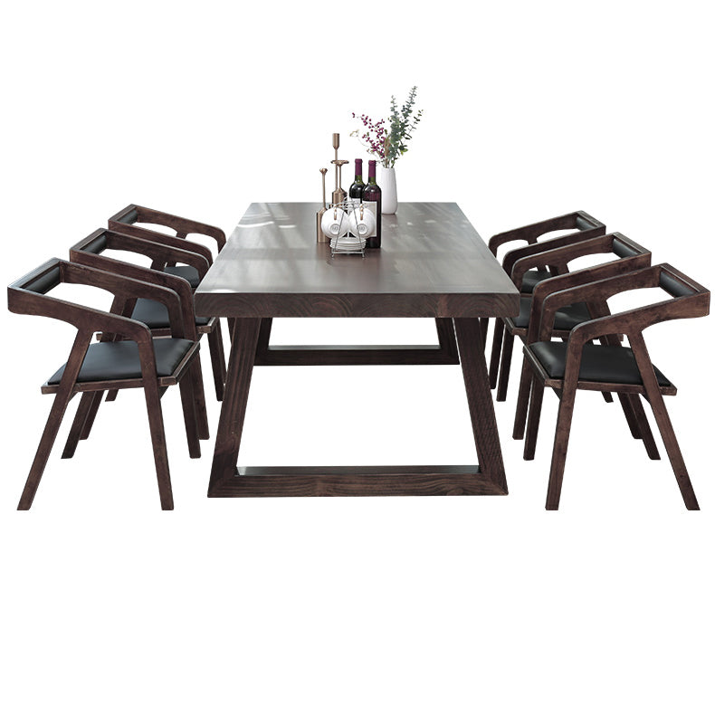 Traditional Style 1/3/4/7 Pieces Dining Table Set Solid Wood Table & Chair Set Clearhalo 'Dining Room Sets' 'Dining Tables & Seating' 'dining_room_set' 'furn' 'furn_dining_room_set' 'Furniture' 'furniture_dining_room_set' 'Kitchen & Dining Furniture' 'kitchen&dining_furn' 'kitchen' 4693046