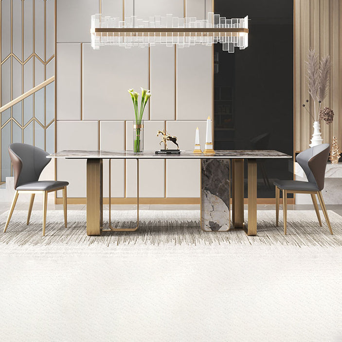 Scandinavian Style 1/3/4/5/6/7/8/9 Pieces Furniture Rectangle Sintered Stone Dining Set 3 Pieces: Table, 2 Chairs Clearhalo 'Dining Room Sets' 'Dining Tables & Seating' 'dining_room_set' 'furn' 'furn_dining_room_set' 'Furniture' 'furniture_dining_room_set' 'Kitchen & Dining Furniture' 'kitchen&dining_furn' 'kitchen' 4693059