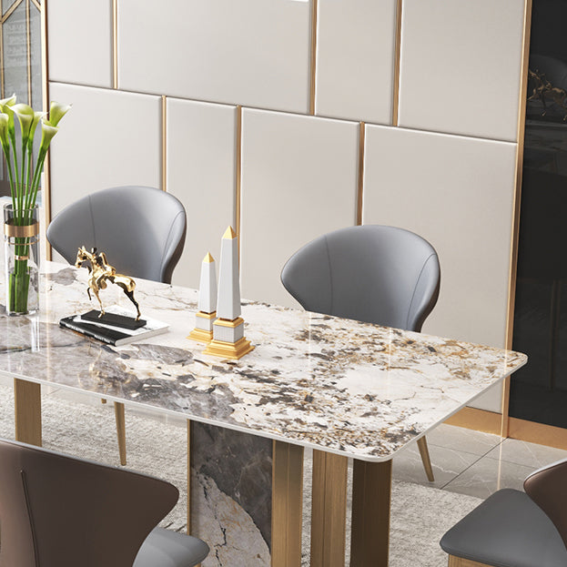 Scandinavian Style 1/3/4/5/6/7/8/9 Pieces Furniture Rectangle Sintered Stone Dining Set Clearhalo 'Dining Room Sets' 'Dining Tables & Seating' 'dining_room_set' 'furn' 'furn_dining_room_set' 'Furniture' 'furniture_dining_room_set' 'Kitchen & Dining Furniture' 'kitchen&dining_furn' 'kitchen' 4693064