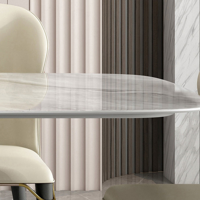 Contemporary 1/4/5/6 Pieces Dining Set Gray Sintered Stone Dining Room Set Clearhalo 'Dining Room Sets' 'Dining Tables & Seating' 'dining_room_set' 'furn' 'furn_dining_room_set' 'Furniture' 'furniture_dining_room_set' 'Kitchen & Dining Furniture' 'kitchen&dining_furn' 'kitchen' 4693079