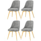 Glam Style 1/4/5 Pieces Dining Set White-gold Table Kitchen Set for Dining Room 4 Grey Chairs Clearhalo 'Dining Room Sets' 'Dining Tables & Seating' 'dining_room_set' 'furn' 'furn_dining_room_set' 'Furniture' 'furniture_dining_room_set' 'Kitchen & Dining Furniture' 'kitchen&dining_furn' 'kitchen' 4693090