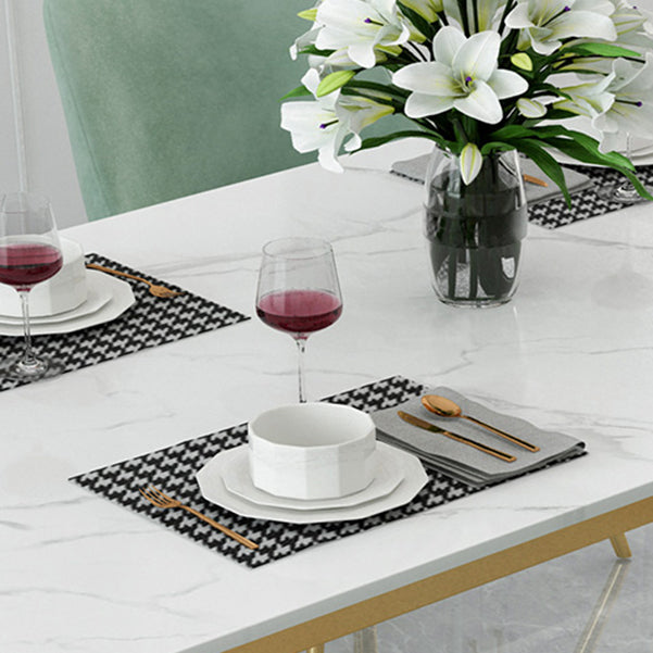 Glam Style 1/4/5 Pieces Dining Set White-gold Table Kitchen Set for Dining Room Clearhalo 'Dining Room Sets' 'Dining Tables & Seating' 'dining_room_set' 'furn' 'furn_dining_room_set' 'Furniture' 'furniture_dining_room_set' 'Kitchen & Dining Furniture' 'kitchen&dining_furn' 'kitchen' 4693098