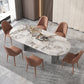 Minimalist Design 1/4/5/7 Pieces Furniture Oval Sintered Stone Top Dining Room Table Set Clearhalo 'Dining Room Sets' 'Dining Tables & Seating' 'dining_room_set' 'furn' 'furn_dining_room_set' 'Furniture' 'furniture_dining_room_set' 'Kitchen & Dining Furniture' 'kitchen&dining_furn' 'kitchen' 4693110