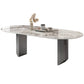 Minimalist Design 1/4/5/7 Pieces Furniture Oval Sintered Stone Top Dining Room Table Set Clearhalo 'Dining Room Sets' 'Dining Tables & Seating' 'dining_room_set' 'furn' 'furn_dining_room_set' 'Furniture' 'furniture_dining_room_set' 'Kitchen & Dining Furniture' 'kitchen&dining_furn' 'kitchen' 4693111