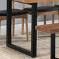 Industrial 1/2/5/7 Pieces Rectangle Dining Set Solid Wood Dining Table with Chairs Clearhalo 'Dining Room Sets' 'Dining Tables & Seating' 'dining_room_set' 'furn' 'furn_dining_room_set' 'Furniture' 'furniture_dining_room_set' 'Kitchen & Dining Furniture' 'kitchen&dining_furn' 'kitchen' 4693133